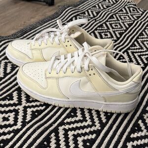 Nike “Coconut Milk” Cream and White Low-Top Sneakers